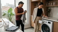 No enxágue, troquei o amaciante por um ingrediente da cozinha: as toalhas ficaram macias e a microfibra voltou a absorver